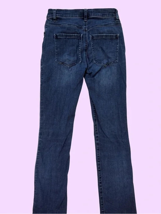 Cabi Dark Blue Straight-Leg Jeans with Button Fly - Picture 3 of 5